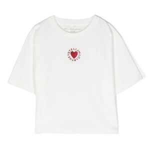 Stella McCartney Kids logo-embroidered cotton T-shirt